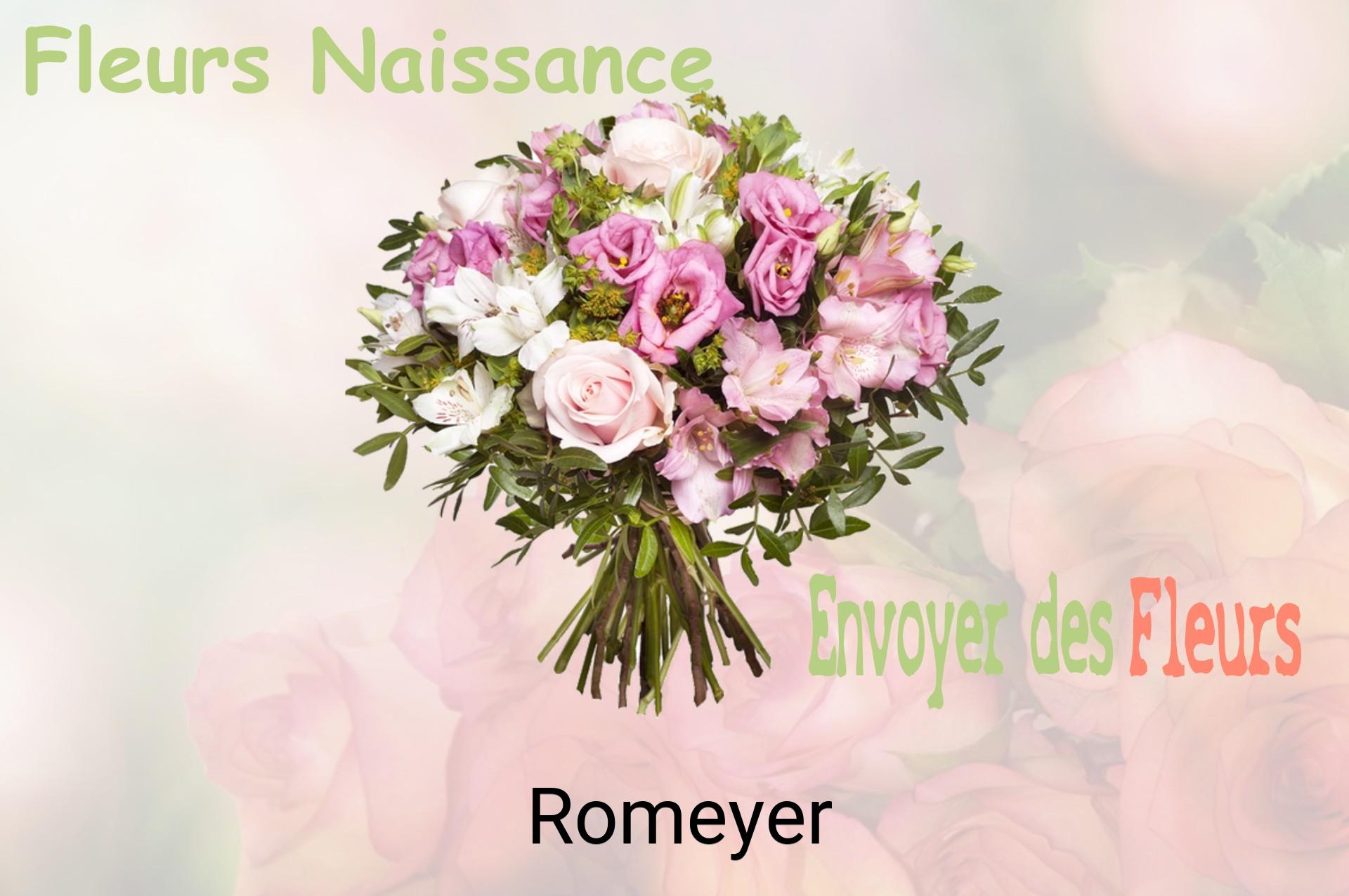 Bouquet de fleurs de naissance livré à Romeyer